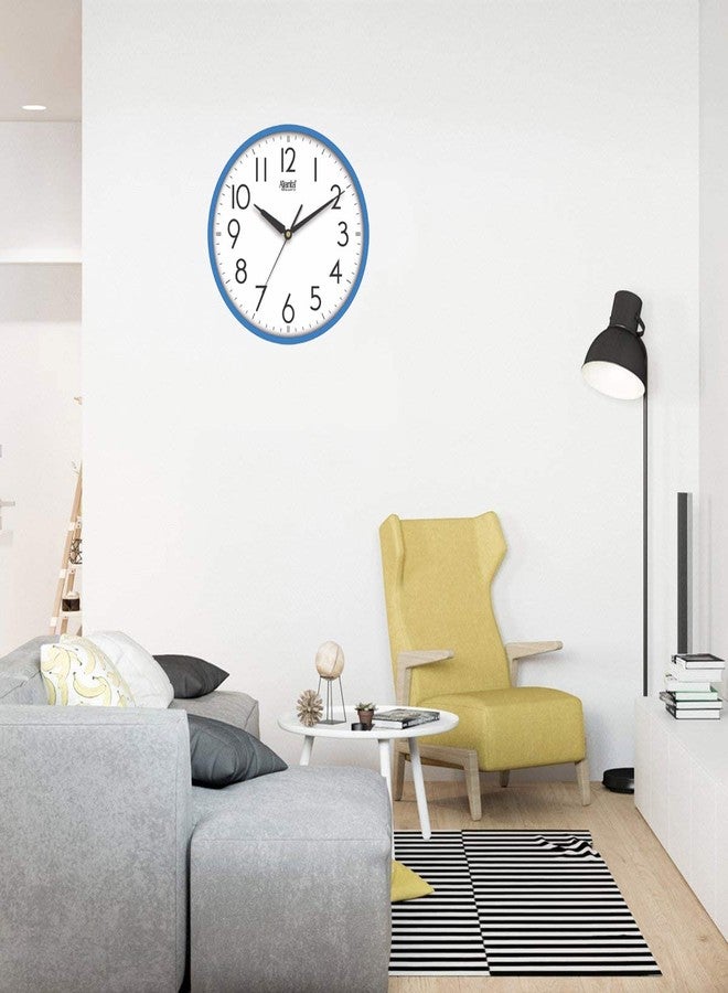 Orpat Ajanta Analog Wall Clock for Home and Offices 12 Inches Wall Clock (30 x 30 x 4 cm) (Blue.) - Image 3