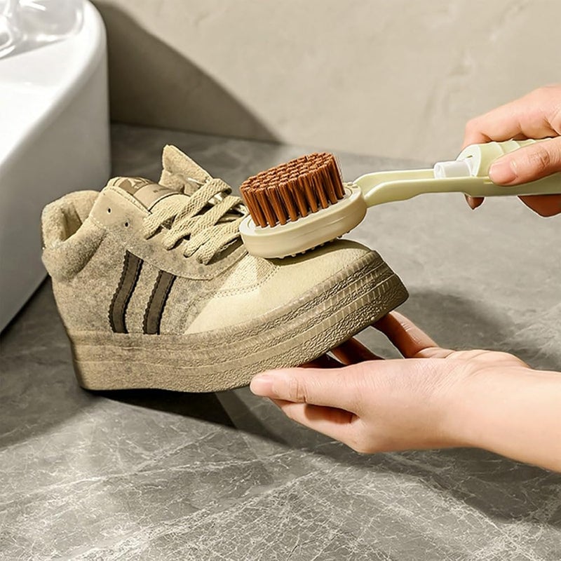 SWIUKPHE Shoe Cleaning Brush with Built-In Spray Bottle, Soft Brush, 3-in-1 Head, for Sneakers, Boots, Leather and Canvas, Includes Cleaning Cloth, Solution and Travel Case - Image 3