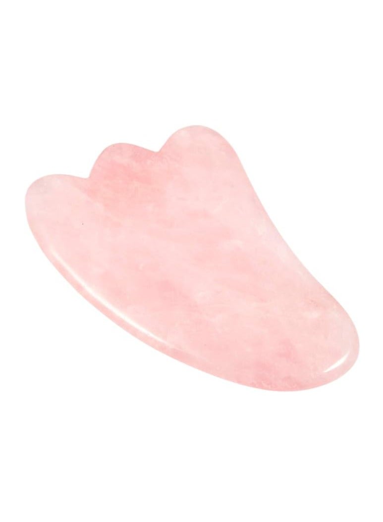 general Gua Sha Massage Tool Stone Healing Crystal Quartz Scraper for Facial SPA Foot Anti-Aging Treatment, Rose Quartz, Wing Shape 2-Pack - Image 2
