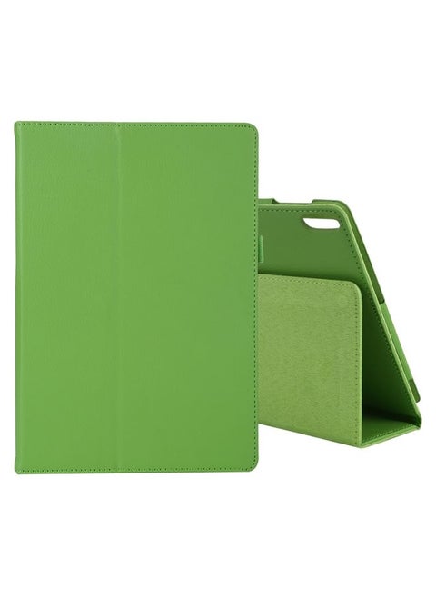 Case Cover For Lenovo Tab 4 10 Plus TB-X704 / Tab 4 10 TB-X304 Litchi Texture Solid Color Horizontal Flip Leather Case with Holder & Pen Slot Green
