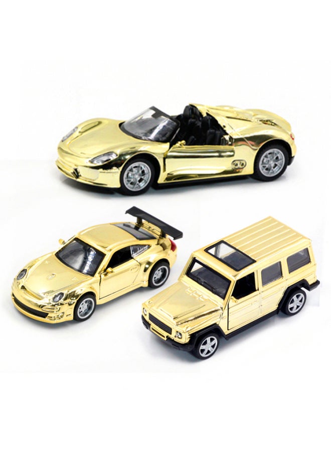 Creative Cake Decoration Golden Daben Off-Road Vehicle Convertible Sports Car Alloy Toy Car Model Ins Baking Ornaments-Color:Medium G55 Gold  - Image 2