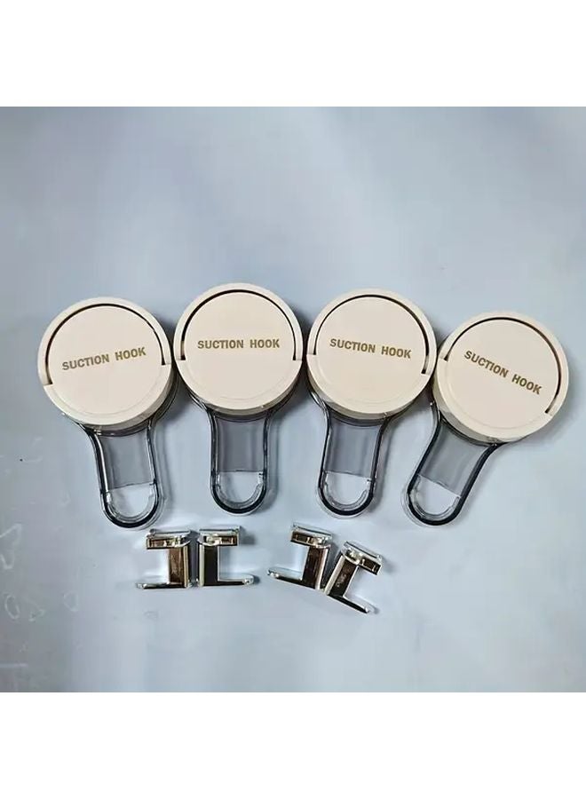 4pcs Heavy Duty Suction Cup Hooks Detachable Wall Mounted Towel Racks for Kitchen Bathroom - Image 1