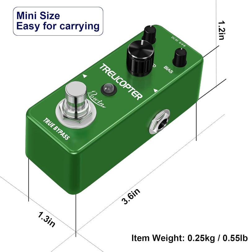 Rowin Trelicopter Effects Guitar Tremolo Pedal - Image 4