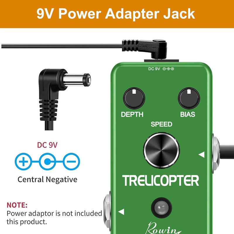 Rowin Trelicopter Effects Guitar Tremolo Pedal - Image 5