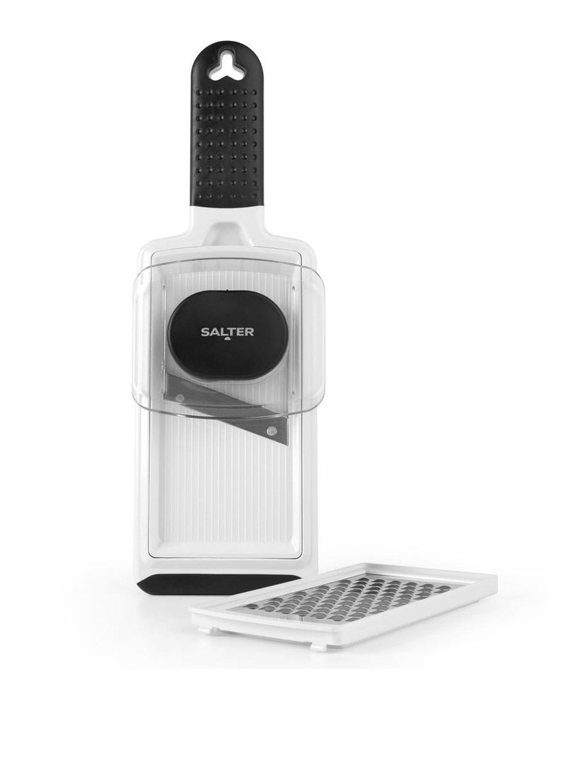 Salter - SALTER 2 IN 1 MANDOLINE Adjustable Slicer and Cutter for creating uniform slices and  strips - Image 1