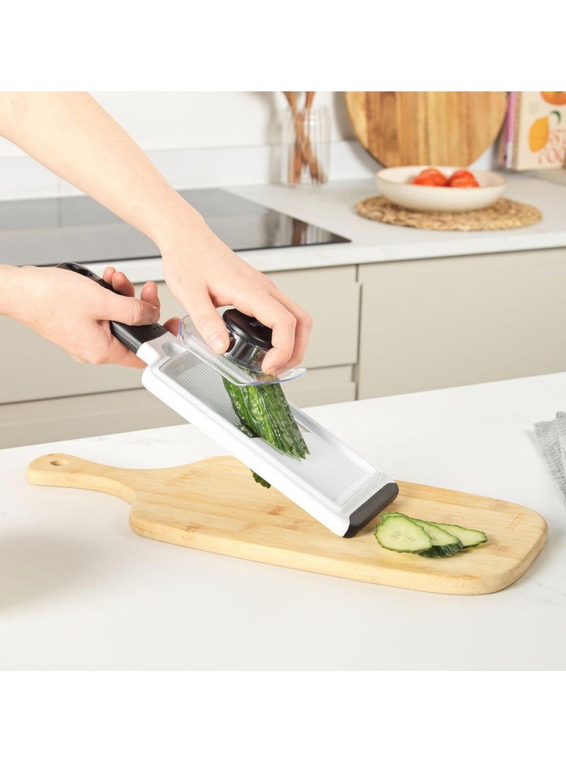 Salter - SALTER 2 IN 1 MANDOLINE Adjustable Slicer and Cutter for creating uniform slices and  strips - Image 1