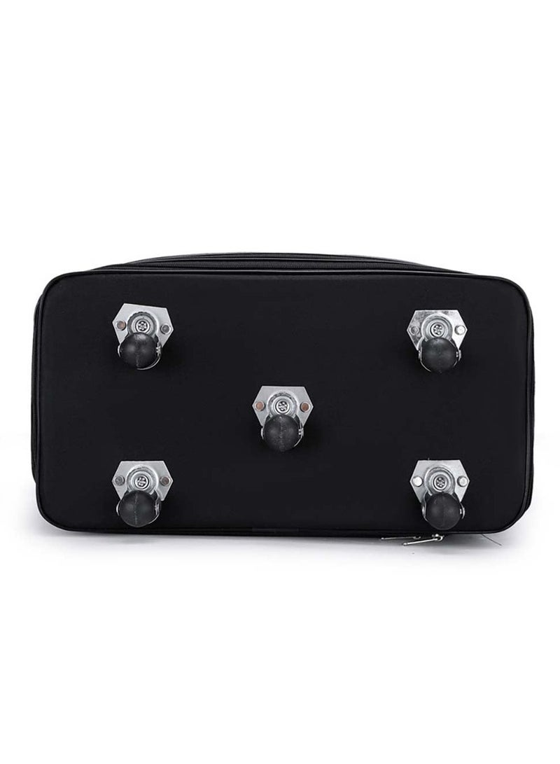 Yuwell Travel Bag Luggage Trolley Bag Expandable Rolling Duffle Bag 3 Layers Space 5 Wheels Luggage Bag Foldable Suitcase For Multipurpose Use For Unisex 87X50X28 Black - Image 5