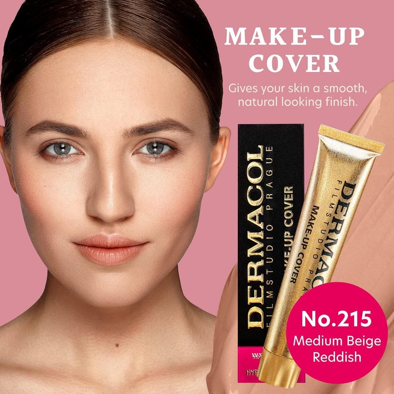 Dermacol - Full Coverage Foundation, Liquid Makeup Matte Foundation with SPF 30, Waterproof Foundation for Oily Skin, Acne, & Under Eye Bags, Long-Lasting Makeup Products, 30g, Shade 215 - Image 2