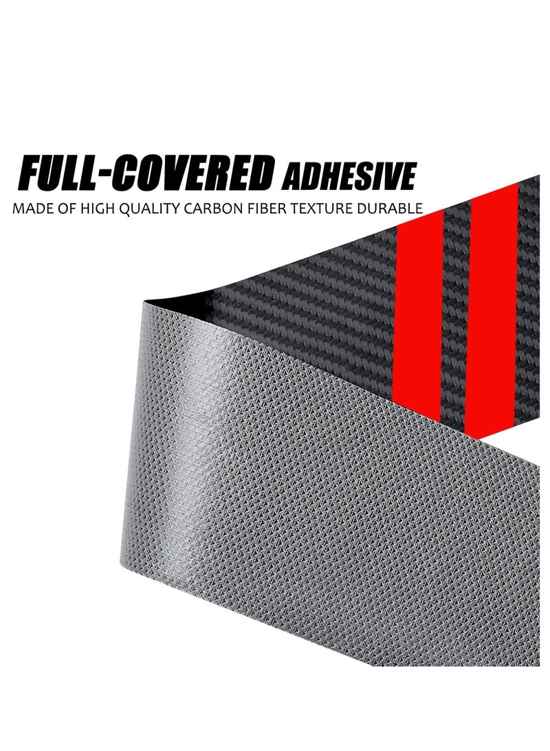 Door Sill Protector Compatible with Dodge Charger Challenger 4PCS Door Sill Protector with Plastic Scraper Carbon Fiber Leather Door Entry Guard Decoration - Image 3