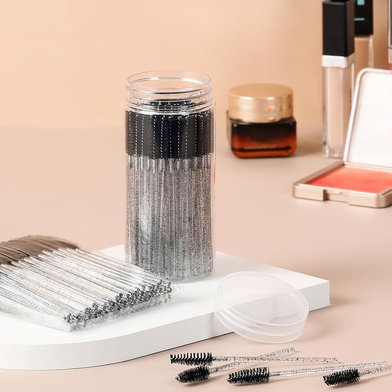 Odluzy 100 PCS Eyelash Brush, Disposable Eyelash Mascara Brushes Wands Applicator Tools Makeup Brush Kits, Eyelash Spoolies Eyelashes Brush for Eyelash Extensions and Eyebrow Brush (Black) - Image 5
