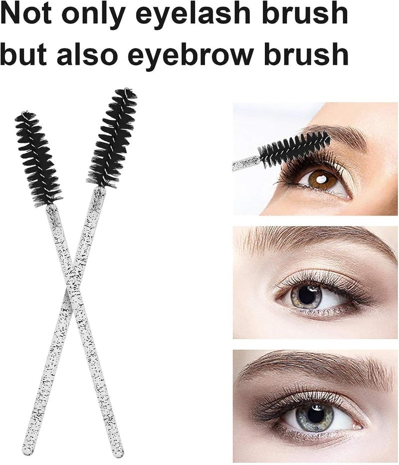 Odluzy 100 PCS Eyelash Brush, Disposable Eyelash Mascara Brushes Wands Applicator Tools Makeup Brush Kits, Eyelash Spoolies Eyelashes Brush for Eyelash Extensions and Eyebrow Brush (Black) - Image 4