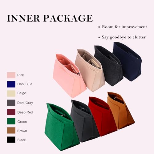 D.DUO Purse Organizer, Multi-Pocket Felt Handbag Organizer, Folding Tote Bag organizer insert for Insert Wallet Organizer Suitable for Longchamp (Black, Large) - Image 4