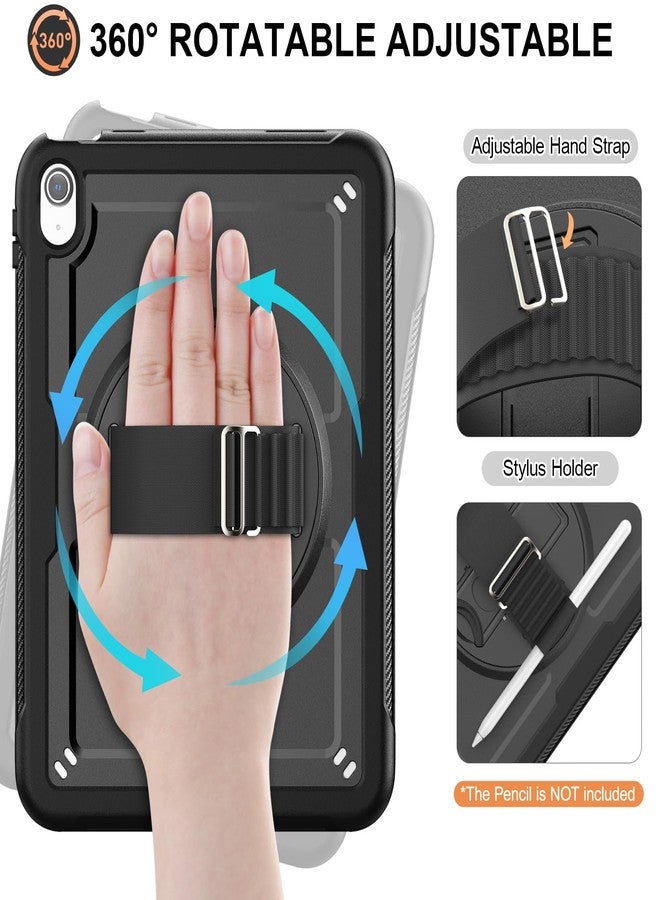 timecity Case for iPad 10th Generation-10.9 inch 2022/2023: with Screen Protector, 360 Rotating Stand, Hand Strap, Shoulder Strap, Pencil Holder, Full-Body Shockproof Protective Case -Black - Image 5
