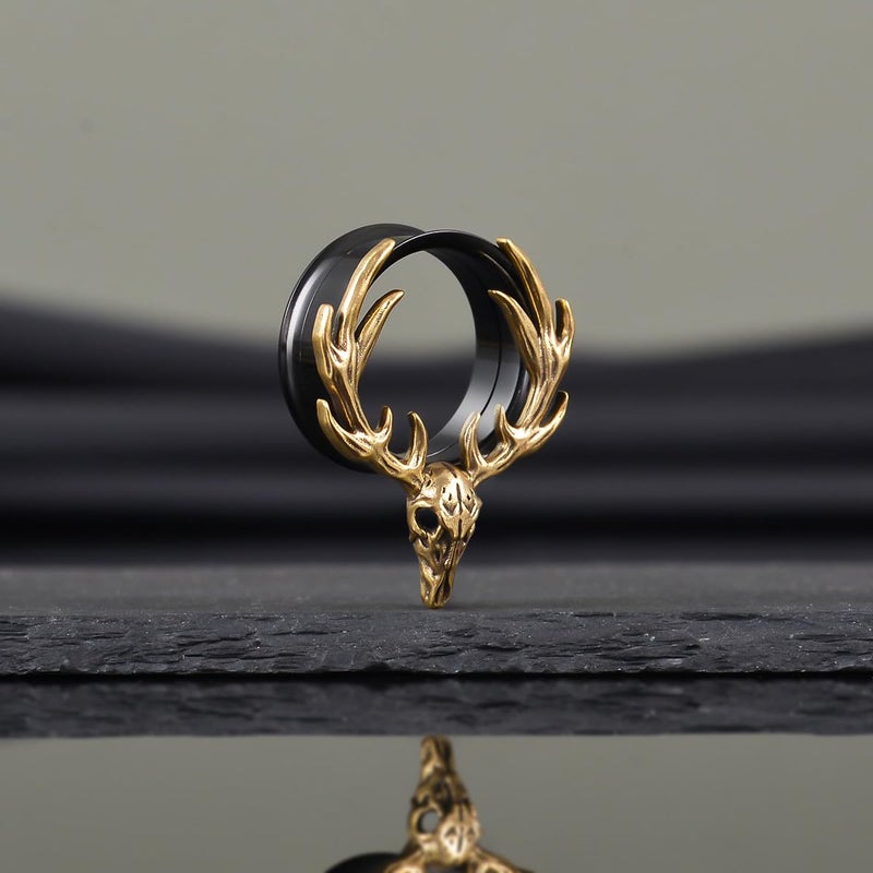 COOEAR Double Flared Ear Tunnel, Flesh Ear Gauges Expander, Piercing Stretchers Earrings 00g. - Image 3