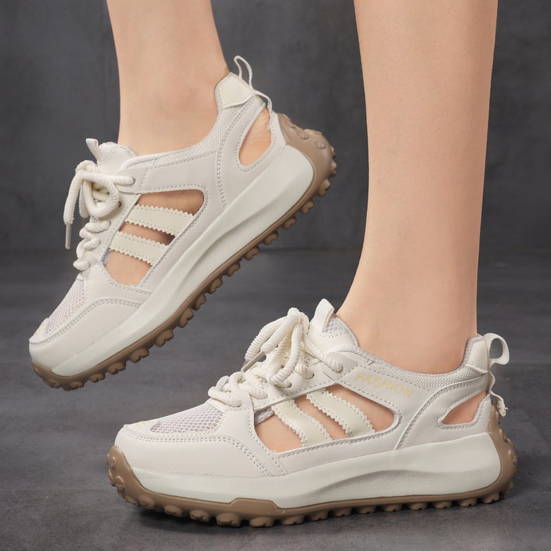 Women's Breathable Lace-up Low Top Sneakers - Image 4
