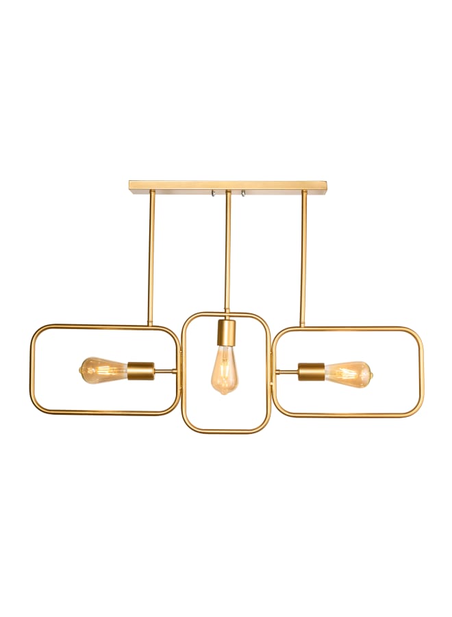 الروضة للإضاءة قلادة عصرية وأنيقة عالية الجودة لغرفة المعيشة أو غرفة النوم | حديث ديكور LED E27 معلقة مصباح سقف اضاءة داخلية مصباح معلق دلاية سقف مودرن | مناسبة لأي غرفة | | اللون: دهبى | المقاس: 90x60x10 سم