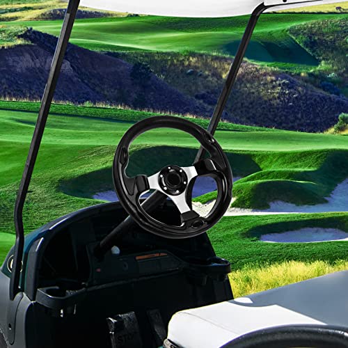 QYMOPAY Golf Cart Steering Wheel, Skid Steering Wheel, Universal Golf Cart for Club Car EZGO RXV and TXT, Yamaha, Precedent Tempo, DS - Image 5