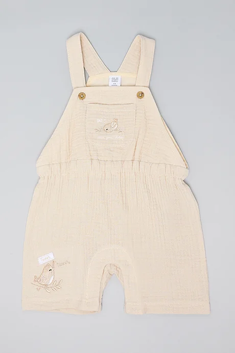 R&B Solid Top and Embroidered Romper