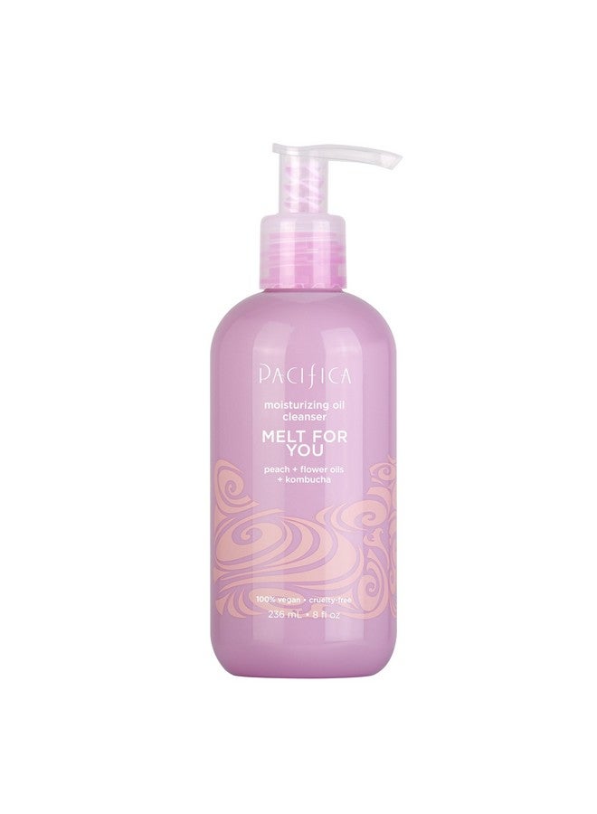 Pacifica Facial Cleanser Oil - Melt For You Daily Hydrating Face Wash & Makeup Remover, Infused w/Kombucha, Botanical & Peach Oils, Natural Scented, Vegan, Clean Beauty, Dermatologist Tested - Image 1