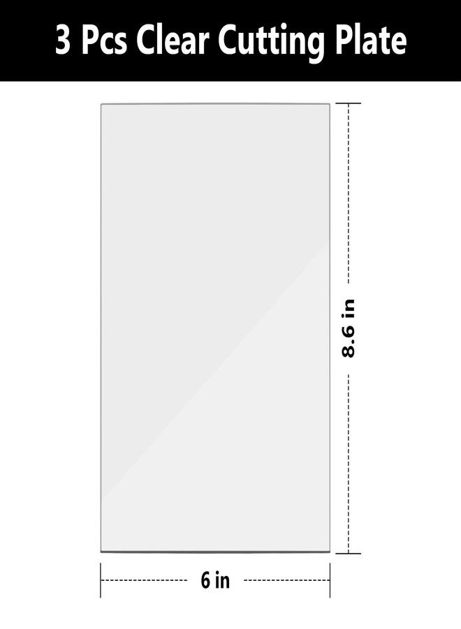 Philbinden 3 Pcs Clear Cutting Plate, Transparency Acrylic Cutting Pads for Embossing Crafting (8.7 x 6.1 Inches) - Image 2