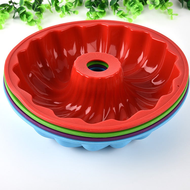 Large Silicone Cake Mold Kitchen Supplies High Temperature Resistant Hollow Chiffon Cake Mold Baking Tools Silicone Mold - Image 2