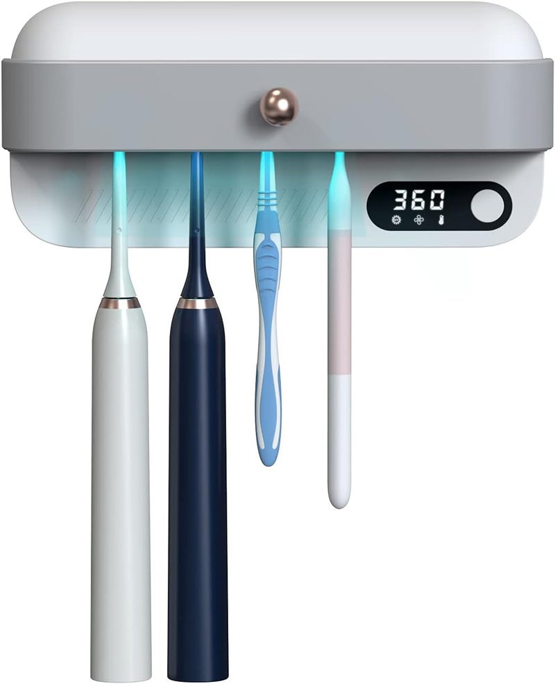StarWin Toothbrush Sanitizer with Heating and Fan Drying, Wall Mounted Bathroom Toothbrush Holder, Fits Most Toothbrushes - Image 1