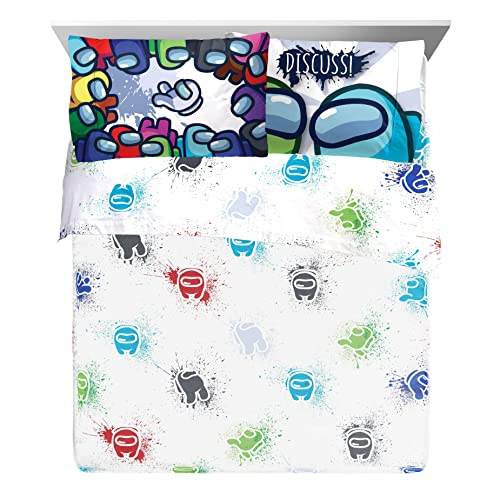 Jay Franco Among Us Space Splatter 5 Piece Queen Size Bed Set-Comforter & Sheet Set-Soft Fade Resistant Microfiber (Official Among Us Product) - Image 3
