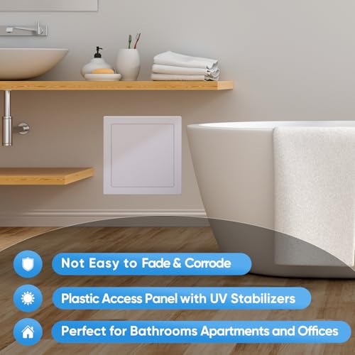 TICONN Access Panel for Drywall, 8 x 8 Inch ABS Plastic Wall Hole Cover Access Doors, Easy Install Plumbing Wall Panel for Drywall, Ceiling, Wiring and Cables - Image 4
