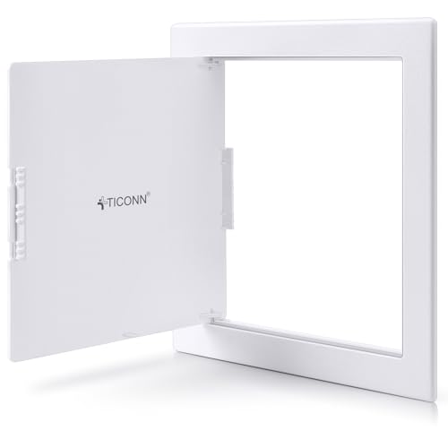 TICONN Access Panel for Drywall, 8 x 8 Inch ABS Plastic Wall Hole Cover Access Doors, Easy Install Plumbing Wall Panel for Drywall, Ceiling, Wiring and Cables - Image 1