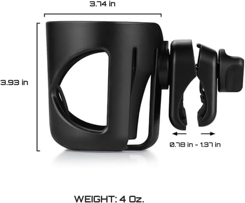 Digital Nc New Stroller Bicycle Scooter Kayak Cup Holder Compatible with Yeti Rambler 1040 Oz Models Super Secure 360 Degrees Rotatable AntiShake Spill Resistant Black - Image 4