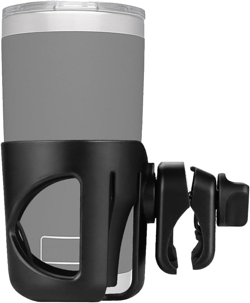 Digital Nc New Stroller Bicycle Scooter Kayak Cup Holder Compatible with Yeti Rambler 1040 Oz Models Super Secure 360 Degrees Rotatable AntiShake Spill Resistant Black - Image 1