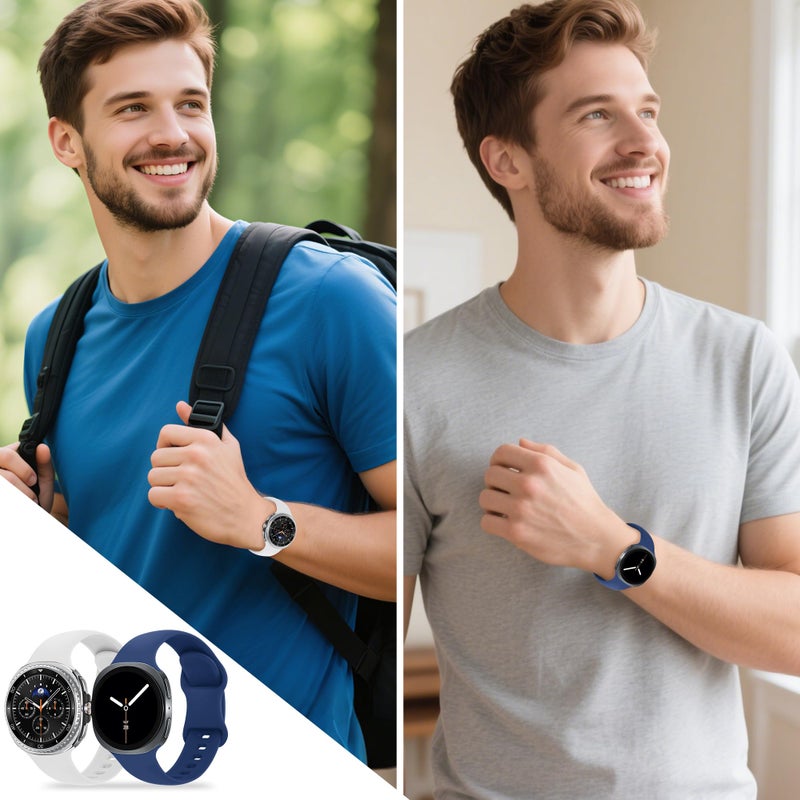 Tiorecime 12 Pack Bands Compatible with Samsung Galaxy Watch 8 40mm 44mm/Galaxy Watch 8 Classic 46mm/Galaxy Watch Ultra 47mm Band for Women Men, No Gap Soft Silicone Sport Breathable Replacement Strap - Image 5