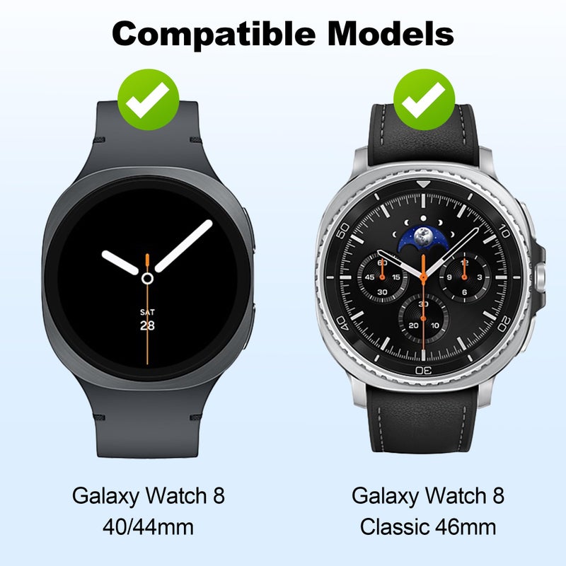 Tiorecime 12 Pack Bands Compatible with Samsung Galaxy Watch 8 40mm 44mm/Galaxy Watch 8 Classic 46mm/Galaxy Watch Ultra 47mm Band for Women Men, No Gap Soft Silicone Sport Breathable Replacement Strap - Image 2