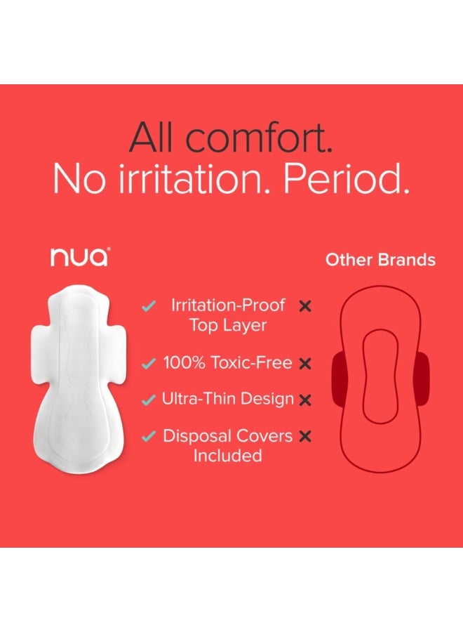 Nua Cotton Sanitary Pads for Women, Toxic-Free & Rash-Free, Unscented, Leakproof – Complete Comfort Essentials Pack for Medium Flow (30 Pads) - Image 5