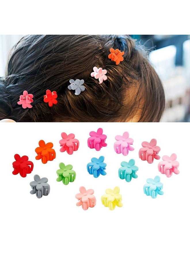 CHEM-AB ENTEREPIRSE Mini Butterfly Clips Comfortable Flower shaped Small Claw Clips Kids Hair Accessories, No Slip Tiny Baby Pins For Girls, Mix Colors, Multicolor, Pack of 50 - Image 1