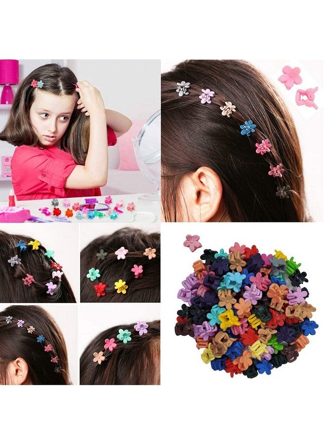 CHEM-AB ENTEREPIRSE Mini Butterfly Clips Comfortable Flower shaped Small Claw Clips Kids Hair Accessories, No Slip Tiny Baby Pins For Girls, Mix Colors, Multicolor, Pack of 50 - Image 3