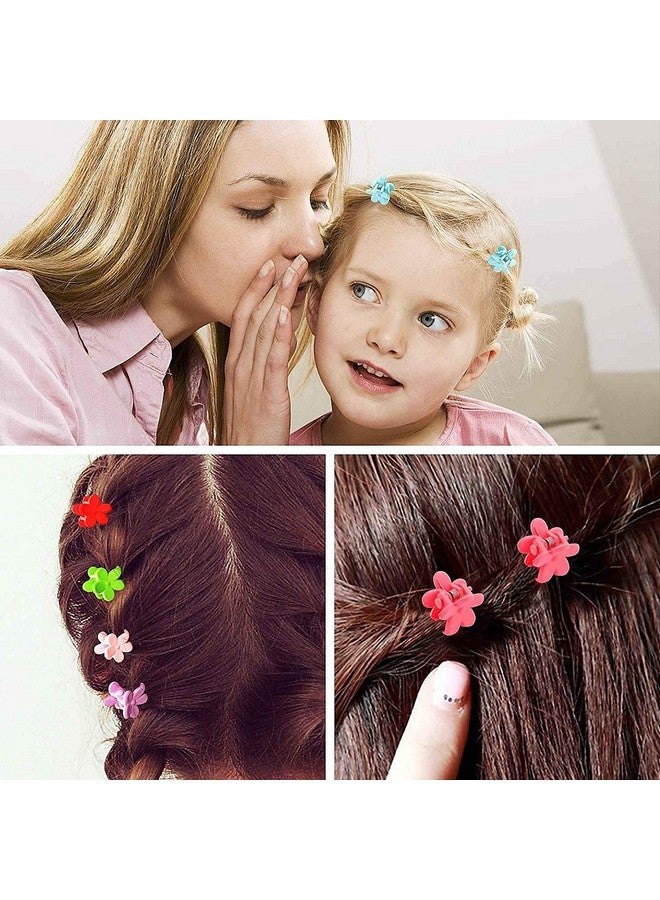 CHEM-AB ENTEREPIRSE Mini Butterfly Clips Comfortable Flower shaped Small Claw Clips Kids Hair Accessories, No Slip Tiny Baby Pins For Girls, Mix Colors, Multicolor, Pack of 50 - Image 4