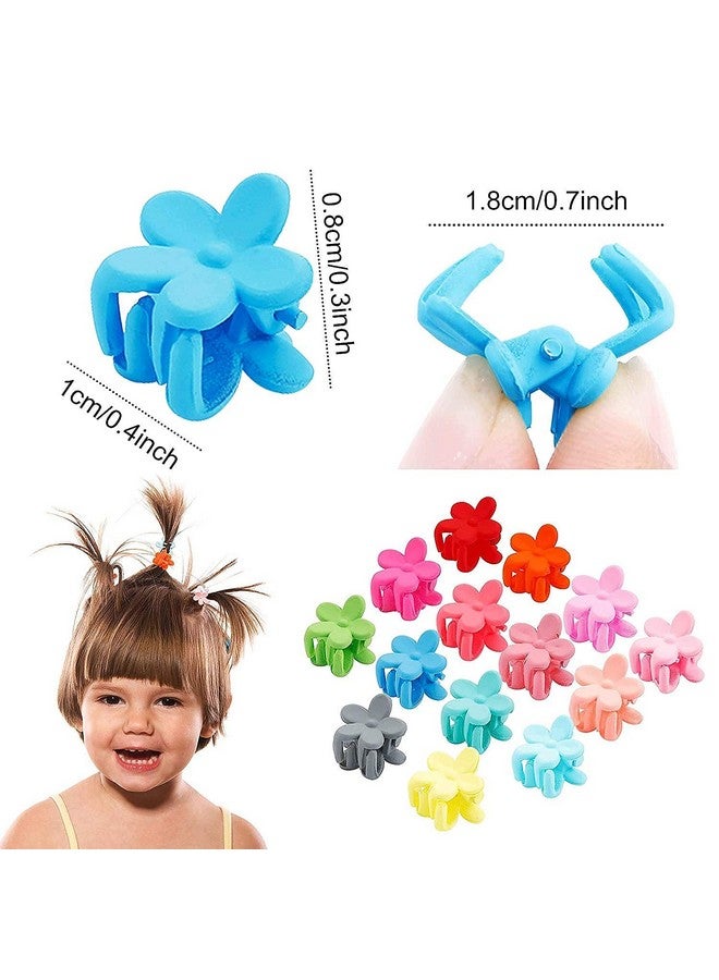 CHEM-AB ENTEREPIRSE Mini Butterfly Clips Comfortable Flower shaped Small Claw Clips Kids Hair Accessories, No Slip Tiny Baby Pins For Girls, Mix Colors, Multicolor, Pack of 50 - Image 2