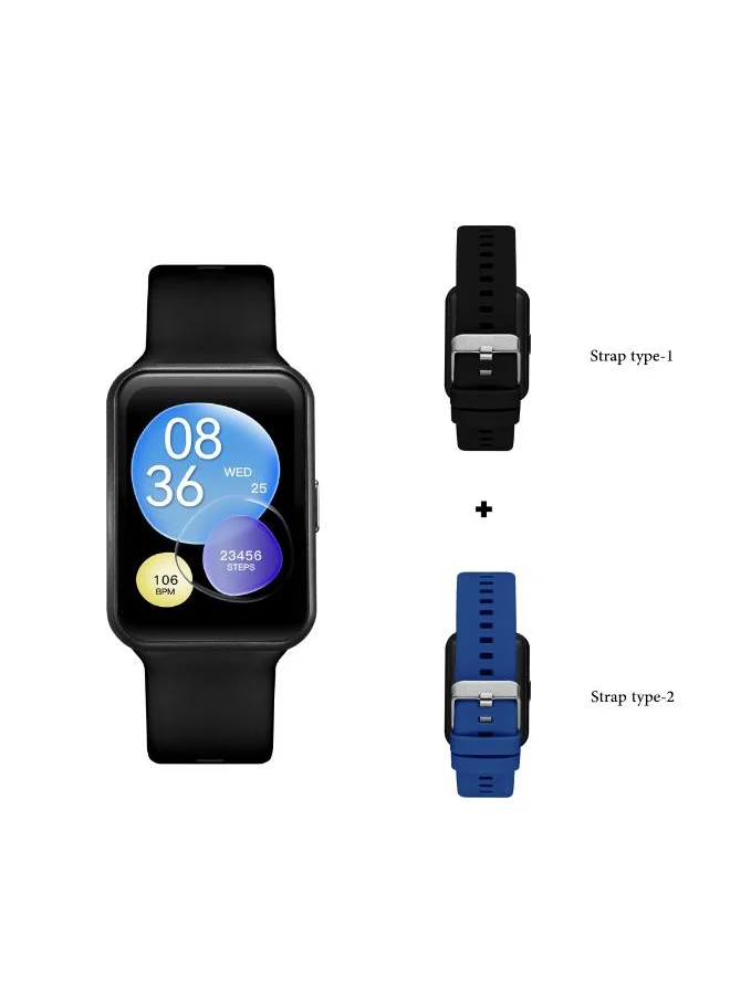KENNETH SCOTT Kenneth Scott KBLZ-XSBBN Unisex Smart Display Watch & Silicone Strap Black & Navy Blue