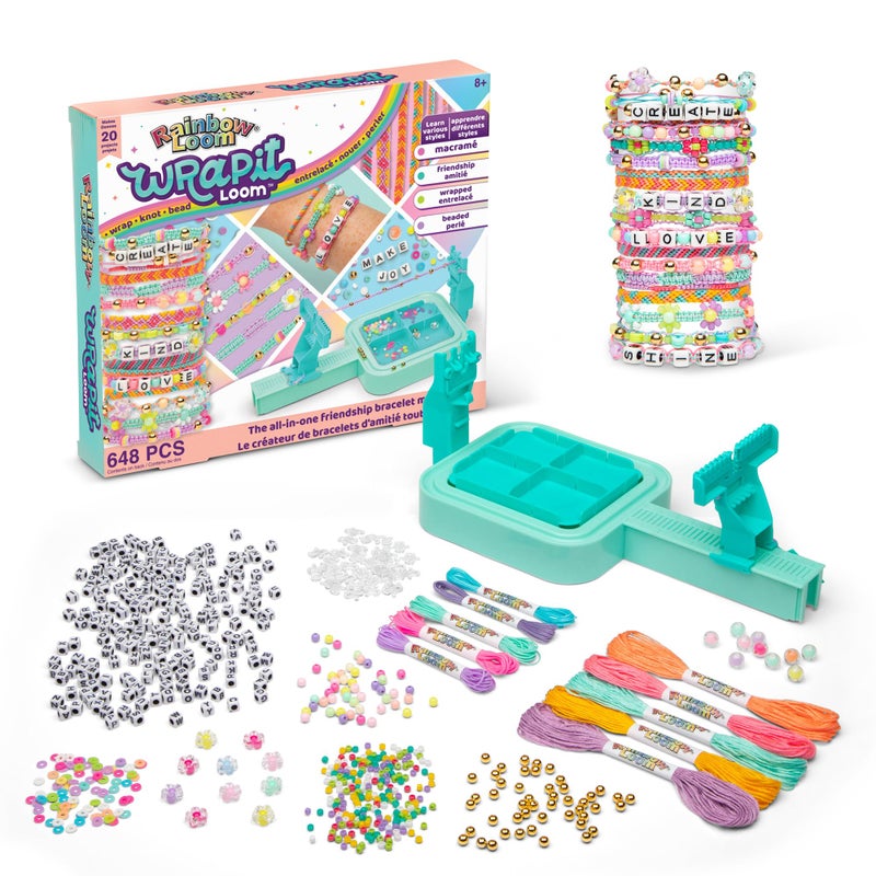 Rainbow Loom Wrap it Loom Bracelet Maker DIY Friendship String Bracelet Kit 600 Beads 4 Bracelet Styles Jewelry Crafting Activity Kids Ages 8 - Image 2