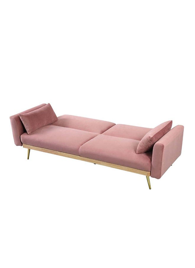 DANUBE HOME Flare Fabric Sofa Bed  Modern Design Two Seat Sofas Comfortable Living Room Furniture 187 x W 77 x H 77 cm Dusty Pink  - Image 4