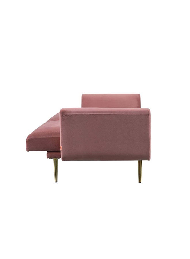 Flare Fabric Sofa Bed  Modern Design Two Seat Sofas Comfortable Living Room Furniture 187 x W 77 x H 77 cm Dusty Pink