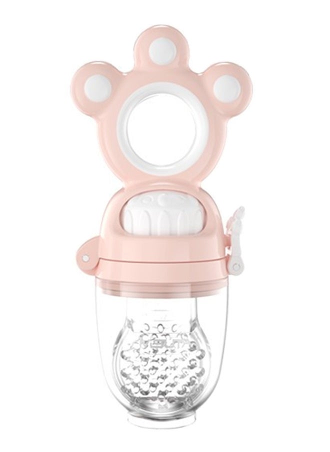 kiddoz - Silica Gel Silicone Wear And Bite Resistant Fruit Pulp Feeder - Pink - Image 1