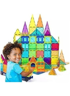 Piccasio Magnet Building Tiles - 30 Vibrant Clear Color Pieces for Early Learning, Brain Development, and Creative Magnetic Block Construction Play  - Image 1