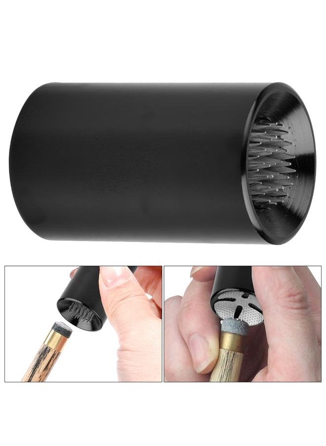Thoraya Portable 2in1 Billiard Cue Tip Tool Pool Stick Shaper Repair Scuffer Pick(Black)  - Image 4