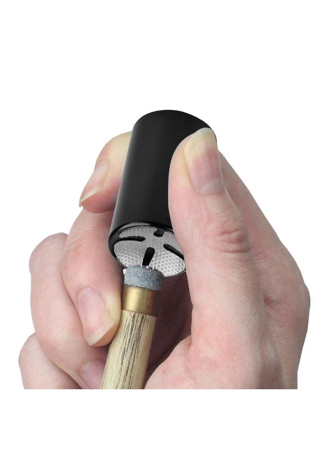 Thoraya Portable 2in1 Billiard Cue Tip Tool Pool Stick Shaper Repair Scuffer Pick(Black)  - Image 3
