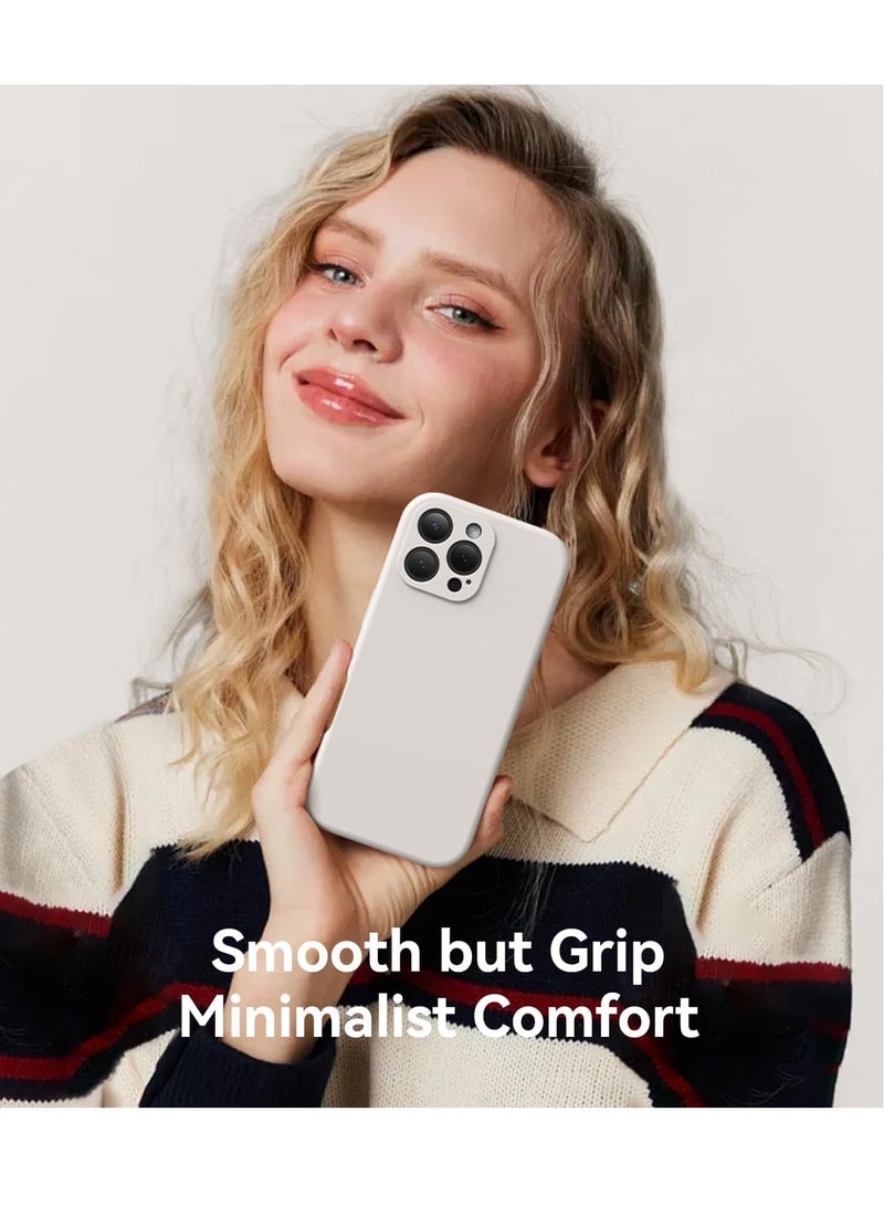 ELTRAZONE iPhone 16 Pro Max Case – Upgraded Silicone Phone Cover with Camera Protection, Compatible with MagSafe, Anti-Scratch Microfiber Lining & 2 Screen Protectors – Stone - Image 2