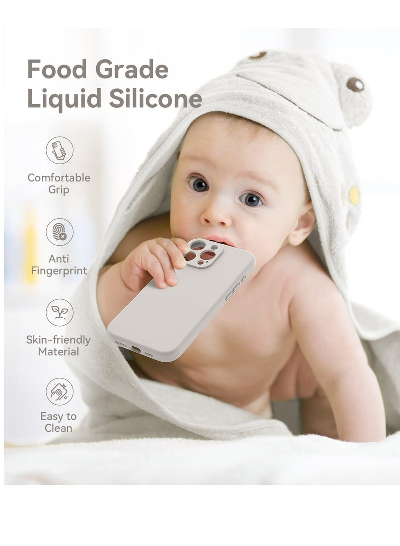 ELTRAZONE iPhone 16 Pro Max Case – Upgraded Silicone Phone Cover with Camera Protection, Compatible with MagSafe, Anti-Scratch Microfiber Lining & 2 Screen Protectors – Stone - Image 4