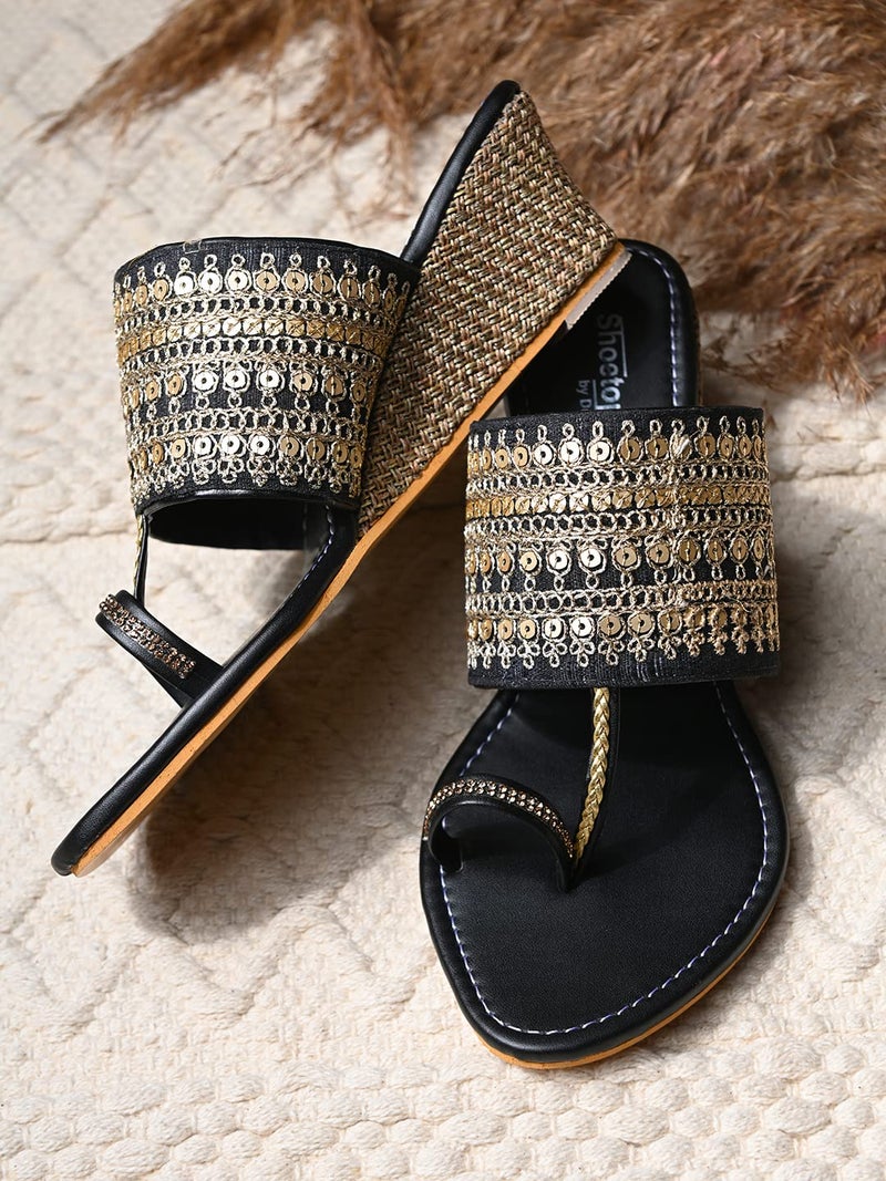 Shoetopia Chic Comfort & Stylish  Kolhapuri Flats For Women & Girls - Image 3