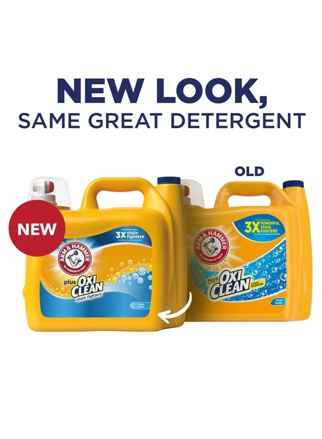 Arm & Hammer Plus OxiClean Fresh Scent, 128 Loads Liquid Laundry Detergent, 166.5 Fl oz - Image 2